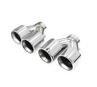 HPZPRPCEW Car Tailpipe Accessories For 6 Series 640i F12 F13 Upgrade M6 Quad Exhaust Carbon Fiber Muffler Exhaust System(Gasoline Silver)