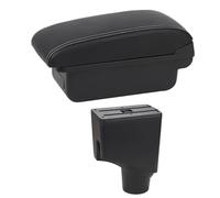 HPZPRPCEW Central Armrest Box For Toyota For Yaris 2015 2016 2017 2018 2019 2020 2021(B1 White Line)