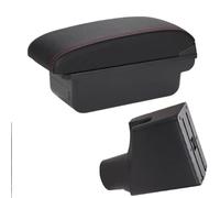 HPZPRPCEW Central Armrest Box For Toyota For Yaris Hybrid 2015 2016 2017 2018 2019 2020 2021-2023 Car Armrest Center Storage Box(C1 Black red NO USB)