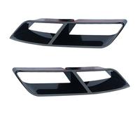 HPZPRPCEW Chrome Car Rear Bumper Decorative Strip Exhaust Pipe Tail Throat Cover Trim For VW For Passat B8 2020 2021 2022 2023 Modification Accessories(BLACK)