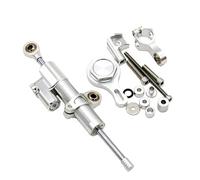 HPZPRPCEW Directional Steering Damper For Yamaha YZF R1 R6 2006-2020 Motorcycle Shock Absorber Accessories Damper Mount Support Kit(Silver)