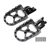 HPZPRPCEW Dirt Bike Motorcycle CNC Foot Pegs Rests Pedals Footpegs For 450R 450X 250RX 450RX 250F 450L CR CRF 125R 150R 250R 250X MX(BLACK)