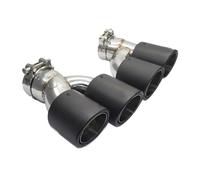 HPZPRPCEW Dual Out Exhaust Tip Carbon Fiber Muffler Tip H Shape Tailpipe For 5 Series 525i 528i 530i G30 G31 2018+ Exhaust Tip Nozzle(Carbon Fiber Texture A)