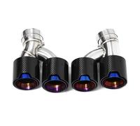 HPZPRPCEW Dual Out Exhaust Tip Carbon Fiber Muffler Tip H Shape Tailpipe For 5 Series 525i 528i 530i G30 G31 2018+ Exhaust Tip Nozzle(Carbon Fiber Texture G)