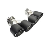 HPZPRPCEW Dual Out Exhaust Tip Carbon Fiber Muffler Tip H Shape Tailpipe For 5 Series 525i 528i 530i G30 G31 2018+ Exhaust Tip Nozzle(Carbon Fiber Texture B)