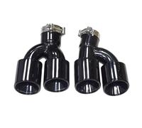 HPZPRPCEW Dual Out Exhaust Tip Carbon Fiber Muffler Tip H Shape Tailpipe For 5 Series 525i 528i 530i G30 G31 2018+ Exhaust Tip Nozzle(Black A)