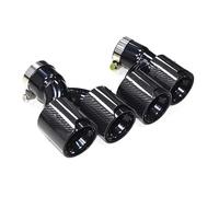HPZPRPCEW Dual Out Exhaust Tip Carbon Fiber Muffler Tip H Shape Tailpipe For 5 Series 525i 528i 530i G30 G31 2018+ Exhaust Tip Nozzle(Carbon Fiber Texture H)