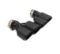 HPZPRPCEW Dual Out Exhaust Tip Carbon Fiber Muffler Tip H Shape Tailpipe For 5 Series 525i 528i 530i G30 G31 2018+ Exhaust Tip Nozzle(Carbon Fiber Texture C)