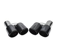 HPZPRPCEW Exhaust Pipe For A3 A4 A5 A6 A7 Upgrade S4 S5 S6 S7 Four Outlet Stainless Steel Car Rear Exhaust Pipe Silvery Muffler Tip(Carbon Fiber Texture glossy)