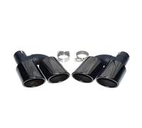 HPZPRPCEW Exhaust Pipe For A3 A4 A5 A6 A7 Upgrade S4 S5 S6 S7 Four Outlet Stainless Steel Car Rear Exhaust Pipe Silvery Muffler Tip(BLACK)