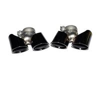 HPZPRPCEW Exhaust Pipe Upgrade Stainless Steel Black Quad Muffler Tip Nozzle For Porsche 911 For Carrera 911.1 911.2 2016 2017 2018 2019(BLACK)