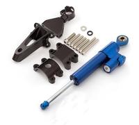 HPZPRPCEW Fo CBR600 F4I CBR600 1999 2000-2003 Motorcycle CNC Aluminum Stabilizer Steering Damper Mounting Bracket Kit(Blue+Black)