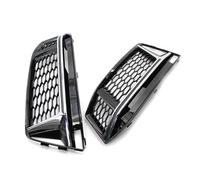 HPZPRPCEW Fog Lights Cover Car Fog Lamp Vent Base Front Bumper Driving Fog Light Support For S4 A4 B9 S-LINE 2016 2017 2018(Chrome Silver)