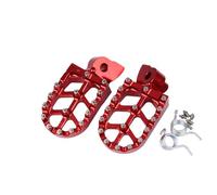 HPZPRPCEW Footrest Foot Pegs Rests Footpegs Accessories For Beta RR 125 250 300 350 390 400 430 480 520 525 2T 4T X For Trainer 250 300(RED)