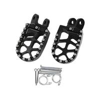 HPZPRPCEW Footrest Footpegs Foot Pegs Pedal Parts For CRM250 XR250R XR400R CR80R CR80RB CR85R CR85RB XR600R XR650L XR650R(BLACK)