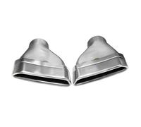 HPZPRPCEW For 5 Series G30 G31 525i 530i 540i 2019 2020 2021 2022 2023 Car Exhaust Pipe Upgrade Square Mouth Black Muffler Tip Nozzle(Silver B)