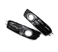HPZPRPCEW For A3 8P S-Line 2009-2012 8P0807682 8P0807681 Chrome Silver/Black Car Front Fog Light Grille Cover Fog Lamp Grill(Left and Right)