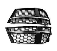 HPZPRPCEW For A3 8V S-LINE 2017 2018 2019 Lamp Cover Car Accessories 8V3807681AB Honeycomb Mesh Front Bumper Fog Light Grille Grill(Chrome Silver)
