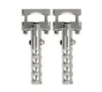 HPZPRPCEW For Aprilia For Caponord 1200 For Rally Motorcycle Bar Lazystep Highway Folding Footrest Storage Foot Pedal Accessories(Silver)
