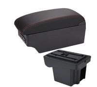 HPZPRPCEW For C&hevrolet For NIVA Armrest Retrofit Parts Car Armrest Box Storage Box Car Interior Accessories USB Interface(A1 Black red 7USB)