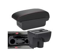 HPZPRPCEW For C&hevrolet For Sail 3 Armrest Box For C&hevrolet For Aveo 3 Car Armrest Retrofit Parts Storage Box Decoration Car Accessorie(B1 Black red 3USB)