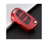 HPZPRPCEW For C1 C2 C3 C4 C5 DS3 DS4 DS5 DS6 Bag Holder Keychain Auto TPU Car Flip Key Cover Case(RED)