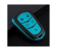 HPZPRPCEW For Cadillac SRX XTS XT5 ATS CTS BLS STS For Escalade 2020 2021 Key Shell TPU Leather Car Case Cover Auto Accessories(Green)