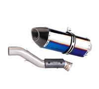 HPZPRPCEW For CF Moto 800MT 800mt Motorcycle Exhaust System Muffler Escape Front Middle Link Pipe With DB Killer Exhaust Modified Accessories(Half blue)