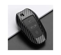 HPZPRPCEW For Citroen C1 C2 C4 C6 C3-XR For Picasso For Grand DS3 DS5 Accessory Keychain ABS Carbon Fiber Car Key Case Cover(Carbon fiber,Option A)