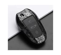 HPZPRPCEW For Citroen C1 C2 C4 C6 C3-XR For Picasso For Grand DS3 DS5 Accessory Keychain ABS Carbon Fiber Car Key Case Cover(Forged texture,Option A)