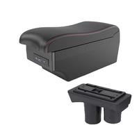 HPZPRPCEW For Citroen For C-elysee Armrest Box Storage Box Interior Modified Car Supplies With USB Details(A1 Black red 7USB)