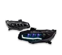 HPZPRPCEW For Civic 10th Generation 2016 2017 2018 2019 2020 2021 Headlight Assembly Modified LED Daytime Running Lights Star Diamond Lens(Ordinary-blu-ray)