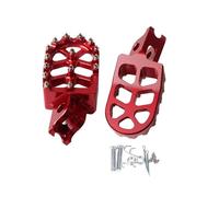 HPZPRPCEW For CR125 CR250 CRF 250 X 300 L 450 150 R CRF250L CRF300L CRF1000L CRF1100L Motorcycle FootRest Footpegs Foot Pegs Pedals(RED)