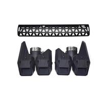 HPZPRPCEW For Defender 90 110 130 2020 2021 2022 2023 2024 2025 Exhaust Pipe Upgrade Aluminum Alloy Round Black Muffler Square Tip Nozzle(Square hole+mesh 2.0 A)