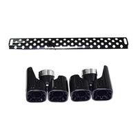 HPZPRPCEW For Defender 90 110 2020 2021 2022 Rear Exhaust Tail Pipe Stainless Steel Four Outlet Rectangle Muffler Tip(Black 2.0T)