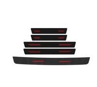 HPZPRPCEW For For C-Max 2024 For Ranger 1 2 3 Carbon Fiber Sill Threshold Strip Anti Kick Sticker Trunk Bumper Scuff Scratch(RED,5PC)