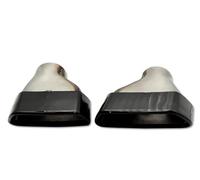 HPZPRPCEW For G30 G31 G32 2017+ Stainless Steel Exhaust Tip Car Muffler Tip Square Tailpipe Exhaust System Nozzle Modification Accesories(BLACK)