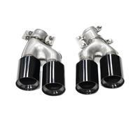 HPZPRPCEW For G30 G31 G32 525i 528i 530i M5 Quad Car Stainless Steel Exhaust Tip Style Muffler Tip Nozzle Tailpipe Exhaust System(BLACK)