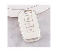 HPZPRPCEW For Hyundai IX35 For Elantra For Sonata 3 4 Buttons TPU Key Case Cover Keychain Accessories(WHITE,3 Buttons)