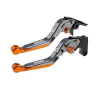 HPZPRPCEW for Kawasaki Z800E Version 2013-2016 Motorcycle Folding Extendable Brake Clutch Levers Adjustable Handle Set(Gray Orange)