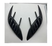 HPZPRPCEW For KIA For Stinger 2018-2023 Car Sticker After Bumper Side Vent Spoiler Canard Covers Carbon Fiber Look Gloss Black Accessories ABS(After Carbon)