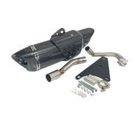 HPZPRPCEW For Malaguti For Centro 50 AIR 4T 2008 2009 2010 2011 38mm Full Exhaust System Motorcycle Exhaust System Muffler Elbow Escape Moto Tube(BLACK)