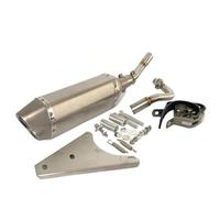 HPZPRPCEW For Malaguti For Centro 50 AIR 4T 2008 2009 2010 2011 38mm Full Exhaust System Motorcycle Exhaust System Muffler Elbow Escape Moto Tube(Titanium)