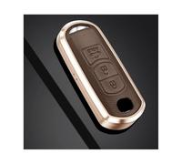 HPZPRPCEW For Mazda 2 3 5 6 BL BM GJ For Atenza For Axela CX-5 CX-7 CX-3 CX-9 MX-5 Accessories Alloy Leather Car Key Case Cover Shell Fob(Brown,3 button)