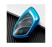 HPZPRPCEW For MG6 EZS HS EHS For MARVEL X R For Roewe RX5 I6 I5 RX3 RX8 ERX5 MG ZS EV2021 Soft TPU Car Key Case Cover(Blue)