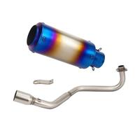 HPZPRPCEW For MSX125 2013-2020 SMALL For MONKEY For GROM Motorcycle Exhaust Full System Pipe Connect Escape Muffler With DB Killer(Blue)