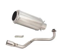 HPZPRPCEW For MSX125 2013-2020 SMALL For MONKEY For GROM Motorcycle Exhaust Full System Pipe Connect Escape Muffler With DB Killer(Silver)