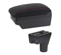 HPZPRPCEW For N&issan For March For Micra K13 MK4 IV 2010-2023 For Sunny Car Armrest Box Central Console Store Content Storage Box(E1 Red Line)