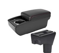 HPZPRPCEW For N&issan For Sunny For March For Micra K13 2010 2011 2012 2013 2014-2022 Car Armrest Arm Storage Box Retrofit Parts(B1 Red line 6 usb)