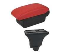 HPZPRPCEW For Opel For Corsa C Armrest Box For Opel ForCorsa C Car Armrest Central Storage Box Retrofit With USB(B4 red 3USB)